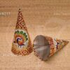 Tanjore Art style Parupu Cone for Weddings Suswaad Paruppu Thengai Seer 8.5 inches