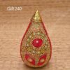 Stone Work Handicrafts Decorative Pooja Coconut Decorated 6 Inches