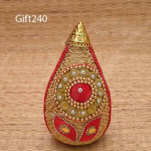 Stone Work Handicrafts Decorative Pooja Coconut Decorated 6 Inches