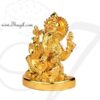 3" Deity Lord Ganesha Gold Plated Dashboard-Figurines-Idols