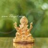 3" Deity Lord Ganesha Gold Plated Dashboard Figurines Idols