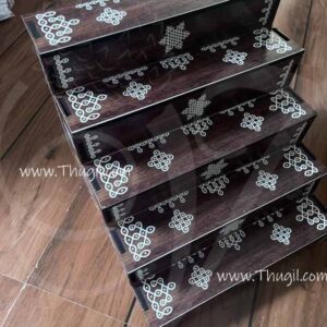 Wooden KoluPadi 5 steps Navarathri Golu Padi for Doll Decorations Available Online