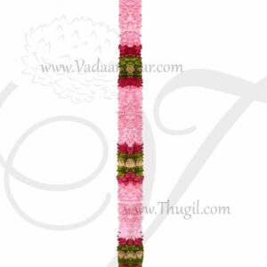 Pink Flower Thick Toran Thoranam Festival Mandap Hall Decorations - 1 meter