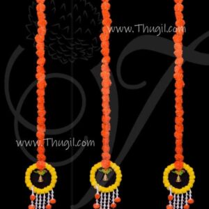 Flowers Hanging Yellow Orange Marigold Samriddhi Parrot Decorations 54 Inches
