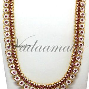 Bharatanatyam jewellery Indian Bridal Temple Ornaments Manga mala Long Necklace Haaram