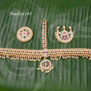 Maang Tikka Jewellery Sun moon multicolour Headset 5.5 inches