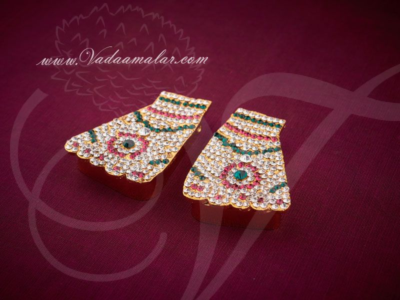 2.2 inches Deity Feet Decoration Paatham Gods and Goddesses Temple