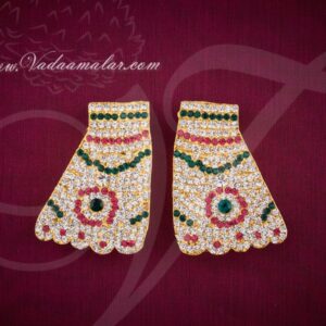 3.4" Deity Feet Decoration Paatham Gods and Goddesses Temple Ornaments Buy Online