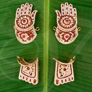 2.5" Hastham and Paatham Deity Vigraha Palm Feet Decoration Temple Ornaments Buy Online