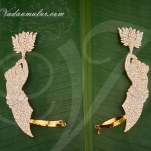 Lakshmi Lotus Hastham Hands Goddesses White Colour Stones 8 inches