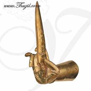 4" Ashtapatham Hastham Hand with Knife in Brass for Hindu God Buy online
