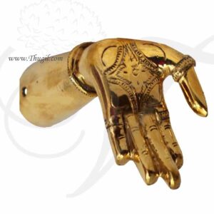 Ashtapatham Open palm Hastham Hand Abayam in Brass Hindu God 3.5"
