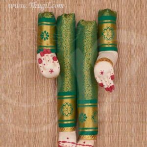 Hand and Legs for Goddess Lakshmi VaraLaksmi with Zari Decoration Shop Online 14"