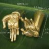 Abaya Hastham Hand in Solid Brass for God Statues Idols 3.7 inches