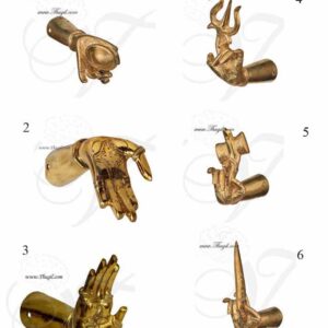 Hastham Pure brass Set hands for God Deity Decoration 3.5 inches