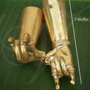 Brass Hastham Hand For Ayutha Weapons Accessories Hindu God Idol 5 Inches