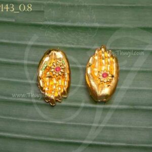 Hastham Deity Idol Palm Hand Kai Decoration Gold Plated 0.8inches