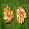 Hastham SIZE 3 Hand For Hindu God Decoration Gold Plated 2.6 inches