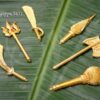 6 Weapons Gold plated God Alankaram Accessories Varahi Durga Laskhmi 3 inches