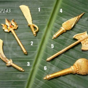 Weapons Gold plated God Alankaram Accessories Varahi Durga Laskhmi 3 inches