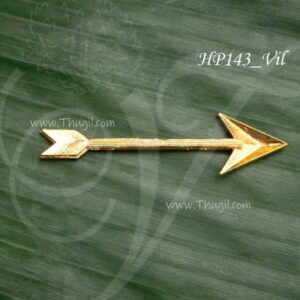 Miniature Arrow Weapon Vil Gold plated God Rama Ganesha 3 inches