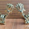 Brass Hastham Hand For Lotus Weapons Accessories Hindu God Idol 4 Inches
