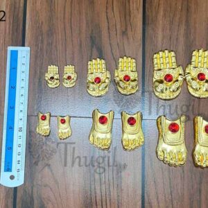 Hastham and Patham Deity Idol Palm Feet Decoration Gold Plated