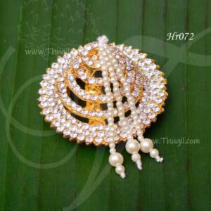 Andal Kondai Vara Lakshmi Idol White Stones Decorations 1.5 inches