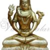9.5" Hindu Lord Shiva in Brass Full Metal Statue