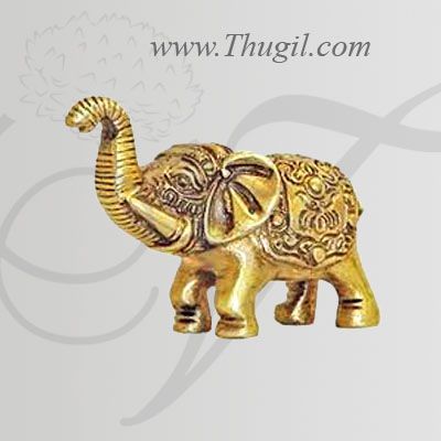 Brass Elephant Statue Indian Haathi Buy Now 3.5 inches