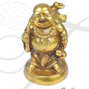 Laughing Buddha Brass Statue