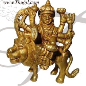 Goddess Durga Devi Hindu Religious Brass Statue