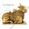 4" Lord Nandi Shiva Bull Brass Statue