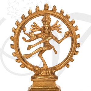 4.2" Hindu Lord Nataraja Shiva in Brass Statue Dancing Statue