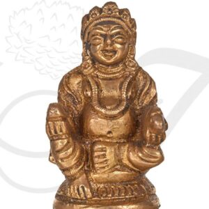 2.6" Kubera Kuberan Small Brass Statue