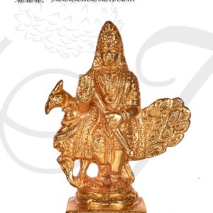 3.3" KARTIKEYA Murugan Murugar Brass Statue