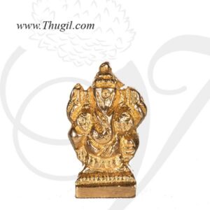 1.2" Lord Ganesha Brass Statue