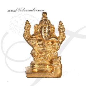 2.5" Lord Ganesha Brass Statue