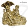 6.5" Lord Vishnu & Lakshmi Brass idol
