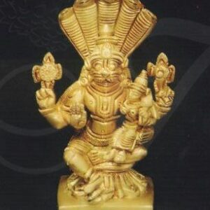3" / 7.6 cm Lord Lakshmi Narasimhar Brass Laxmi Narasimha Swamy Idol