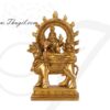 5.3" Hindu Lord Shiva in Brass Full Metal Statue