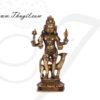 5.5" Lord Bhairavar with Dog Idol Murthi Brass Statue