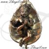 5" Brass Baby Krishna On Leaf Wall Hang Idol