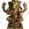 5.5" Ganesha Standing Brass Diya India Indian Gift
