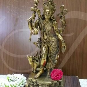 18 inches Lord Ardhanarishvara Shiva Parvathi in Brass Statue Idol Buy Now