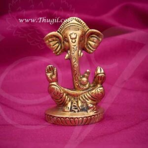3" Lord Ganesha Brass Statue Ganapati Omkara Umaputra Harsha Idol Buy Now