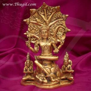 Brass Lord Dakshinamurthy ThasnaMurthi Statue Buy Now 7 inches
