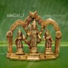 Murugan Valli Deivayani Brass Small Statue 5 inches