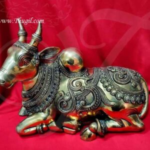 Nandhi Lord Nandi Brass Statue India Bull Shop Online - 11 inches