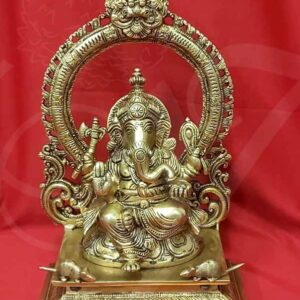 Lord Ganesha Brass Statue 12 inches Ganapathy Idol Buy Now